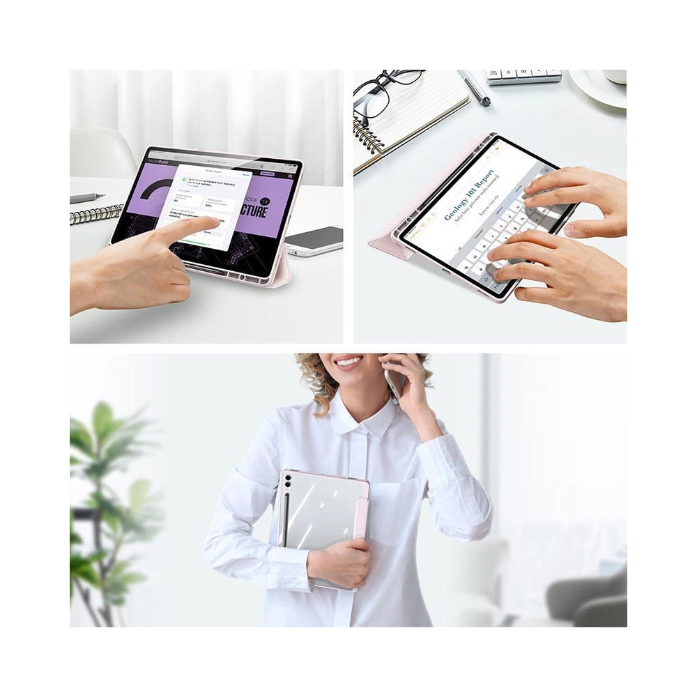 Hurtownia GSM - Etui Dux Ducis Toby Samsung Galaxy Tab S9 FE+ Plus rózsaszínű - DDS1880 - {ean13} - Hurt