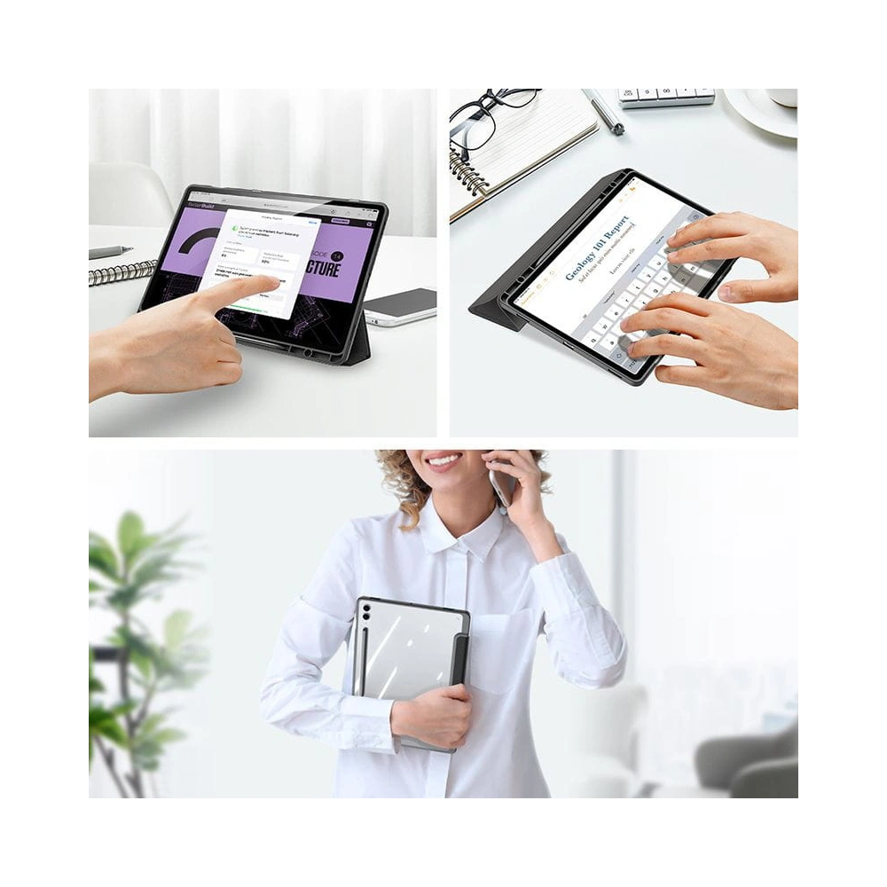 Hurtownia GSM - Etui Dux Ducis Toby Samsung Galaxy Tab S9 FE+ Plus czarne - DDS1882 - {ean13} - Hurt