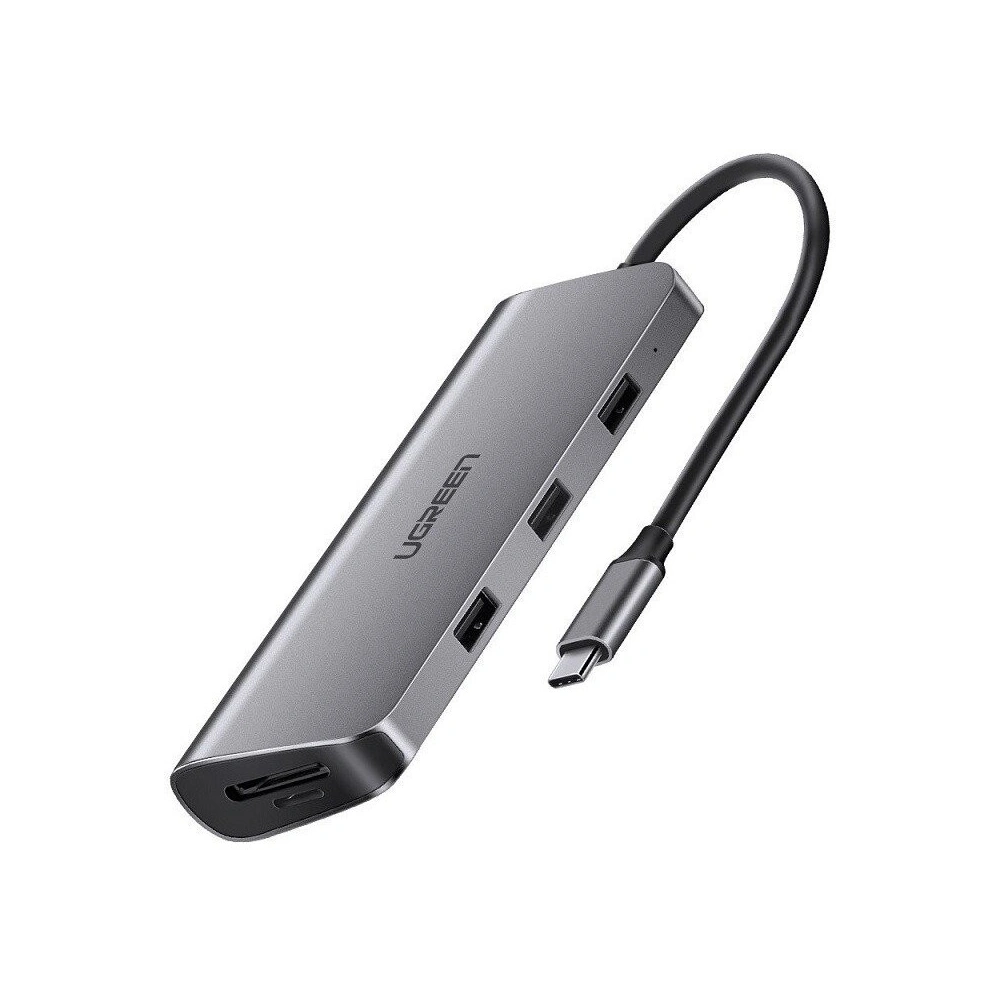 Hurtownia GSM - Adapter hub 9w1 UGREEN USB-C do HDMI 4K, 3x USB 3.0, Typ-C PD, RJ45, SD, Micro SD, VGA - UGR130 - {ean13} - Hurt