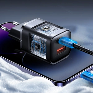 Încărcător de rețea Joyroom Speed Series JR-TCF08EU USB-A, USB-C 30W PD QC AFC FCP negru