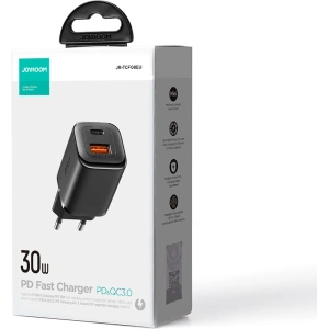 Hurtownia GSM - Síťová nabíječka Joyroom Speed Series JR-TCF08EU USB-A, USB-C 30W PD QC AFC FCP černá - JYR935 - {ean13} - Hurt