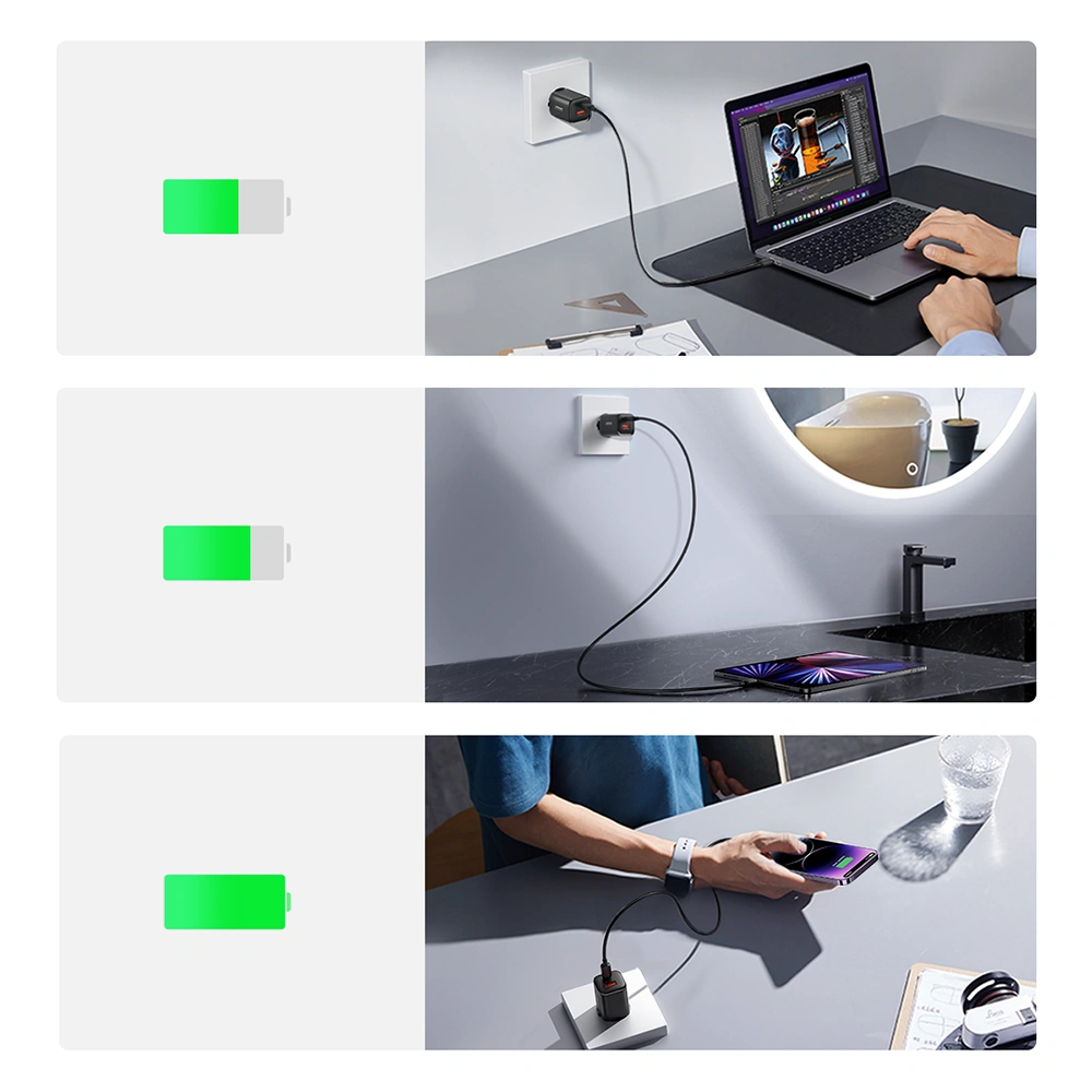Hurtownia GSM - Netzteil Joyroom Speed Series JR-TCF08EU USB-A, USB-C 30W PD QC AFC FCP schwarz - JYR935 - {ean13} - Hurt