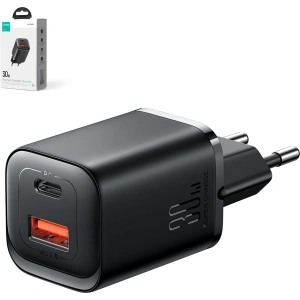 Hurtownia GSM - Síťová nabíječka Joyroom Speed Series JR-TCF08EU USB-A, USB-C 30W PD QC AFC FCP černá - JYR935 - {ean13} - Hurt