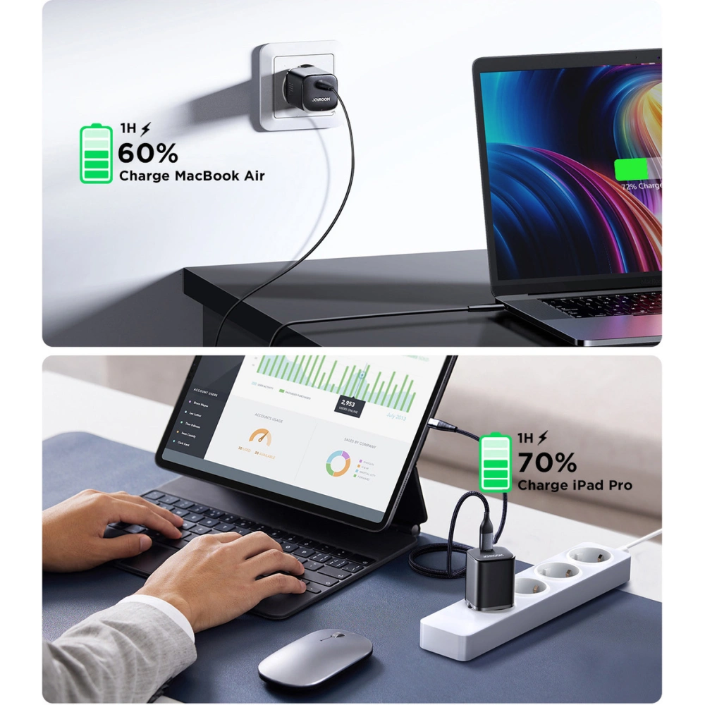 Hurtownia GSM - Netzteil Joyroom Speed Series JR-TCF07EU USB-C 30W PD QC AFC FCP schwarz - JYR936 - {ean13} - Hurt
