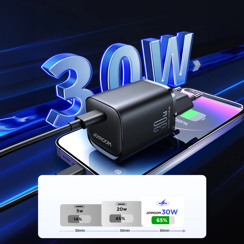 Hurtownia GSM - Nabíječka Joyroom Speed Series JR-TCF07EU USB-C 30W PD QC AFC FCP černá - JYR936 - {ean13} - Hurt