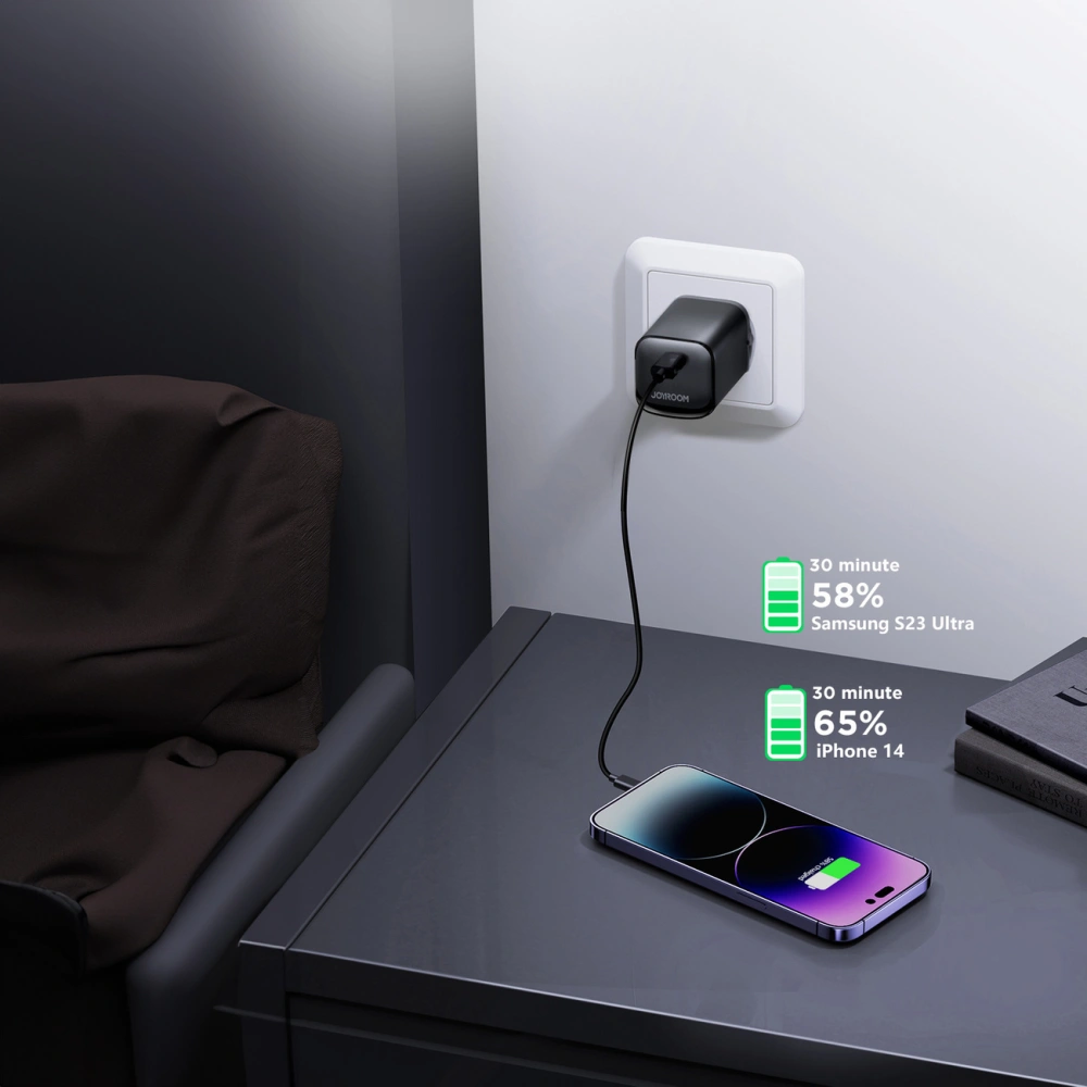 Hurtownia GSM - Netzteil Joyroom Speed Series JR-TCF07EU USB-C 30W PD QC AFC FCP schwarz - JYR936 - {ean13} - Hurt
