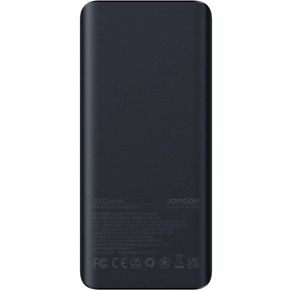 Hurtownia GSM - Powerbank Joyroom JR-PBF02 20000mAh 30W + USB-A / USB-C kábel 25cm fekete - JYR937 - {ean13} - Hurt