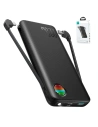 Wholesale Joyroom JR-L014 powerbank 10000mAh 22.5W + built-in cables USB-C, Lightning + USB-A / USB-C cable 25cm black - JYR939 - {ean13} - Hurt