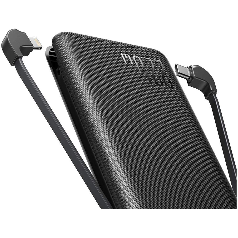 Hurtownia GSM - Powerbank Joyroom JR-L014 10000mAh 22.5W + cabluri USB-C și Lightning integrate + cablu USB-A / USB-C de 25cm negru - JYR939 - {ean13} - Hurt