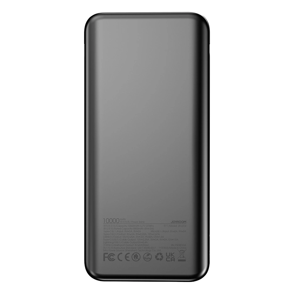 Hurtownia GSM - Powerbank Joyroom JR-L014 10000mAh 22.5W + cabluri USB-C și Lightning integrate + cablu USB-A / USB-C de 25cm negru - JYR939 - {ean13} - Hurt