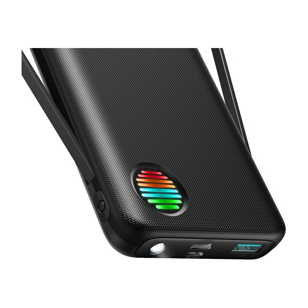 Hurtownia GSM - Powerbank Joyroom JR-L014 10000mAh 22.5W + cabluri USB-C și Lightning integrate + cablu USB-A / USB-C de 25cm negru - JYR939 - {ean13} - Hurt