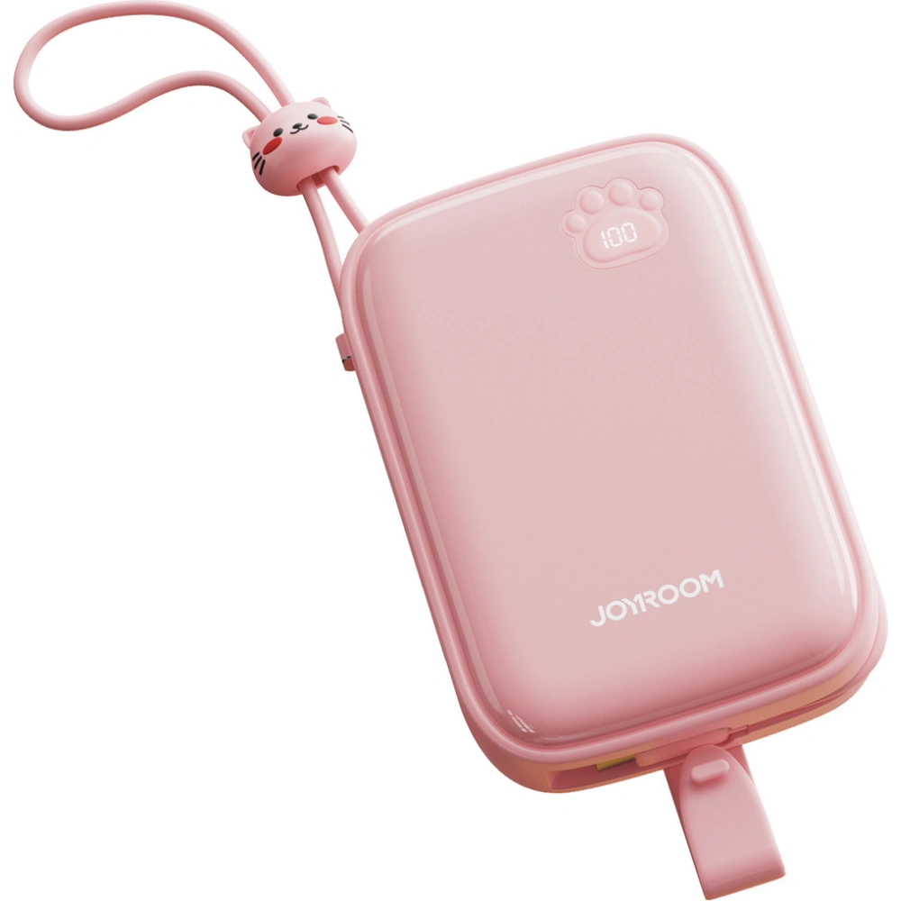 Hurtownia GSM - Powerbank Joyroom Cutie Series JR-L008 Plus 20000mAh 22.5W + beépített USB-C, Lightning kábelek + USB-A / USB-C 25cm rózsaszín - JYR940 - {ean13} - Hurt