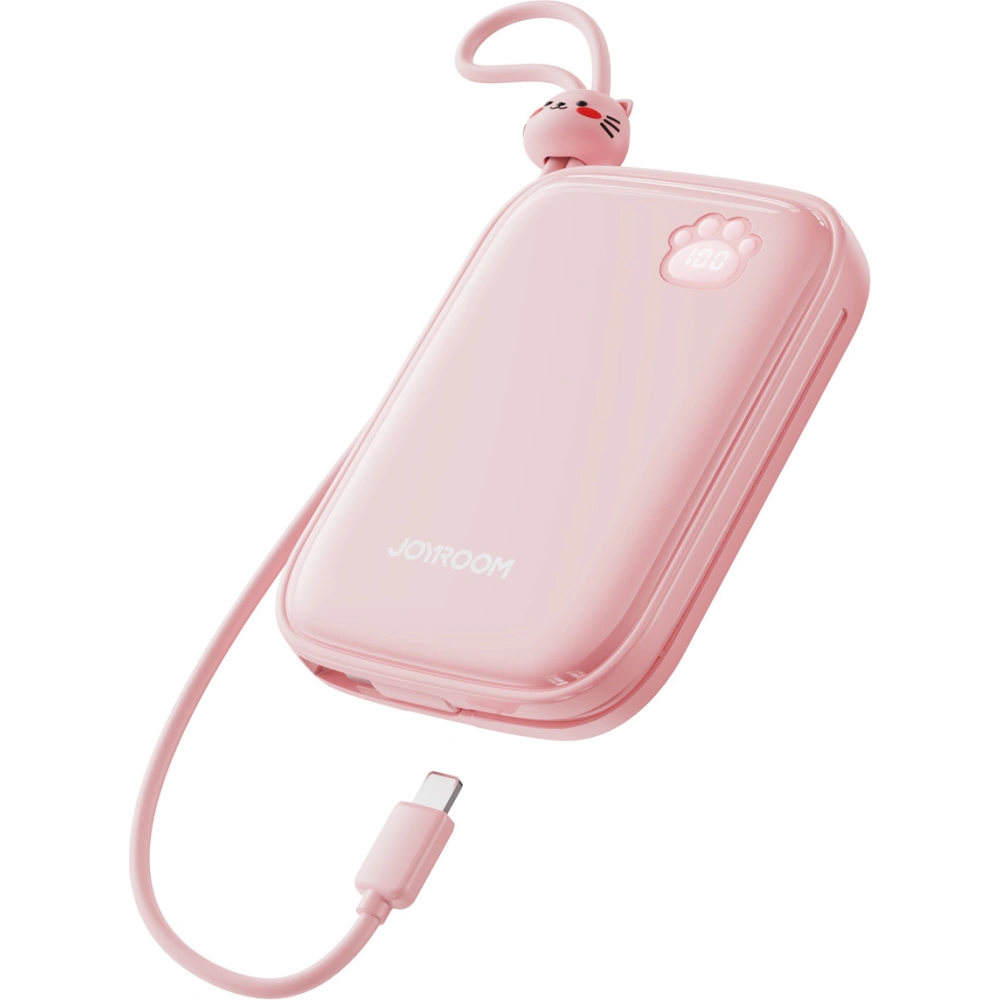 Hurtownia GSM - Powerbank Joyroom Cutie Series JR-L008 Plus 20000mAh 22.5W + beépített USB-C, Lightning kábelek + USB-A / USB-C 25cm rózsaszín - JYR940 - {ean13} - Hurt