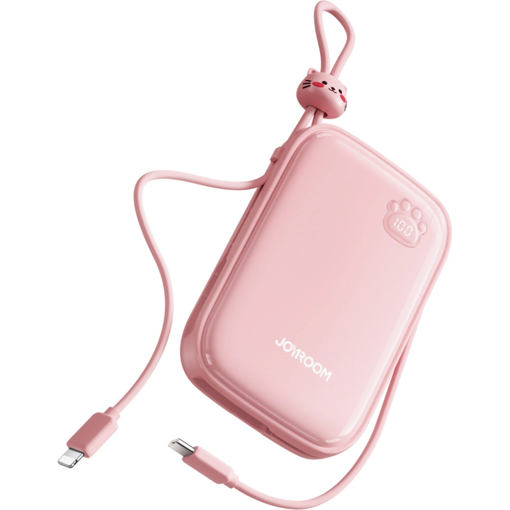 Hurtownia GSM - Powerbank Joyroom Cutie Series JR-L008 Plus 20000mAh 22.5W + integrierte USB-C, Lightning Kabel + USB-A / USB-C Kabel 25cm rosa - JYR940 - {ean13} - Hurt
