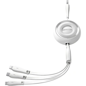 Hurtownia GSM - Kábel 3w1 Joyroom Színes Sorozat S-A40 USB-A / USB-C, Lightning, microUSB 1m fehér - JYR943 - {ean13} - Hurt