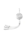 Cablul 3w1 Joyroom Colorful Series S-A40 USB-A / USB-C, Lightning, microUSB 1m alb