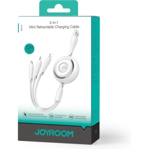 Hurtownia GSM - Kábel 3w1 Joyroom Színes Sorozat S-A40 USB-A / USB-C, Lightning, microUSB 1m fehér - JYR943 - {ean13} - Hurt