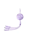 Kabel 3w1 Joyroom Colorful Series S-A40 USB-A / USB-C, Lightning, microUSB 1m violet