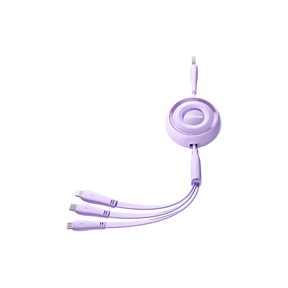 Hurtownia GSM - Kabel 3w1 Joyroom Colorful Series S-A40 USB-A / USB-C, Lightning, microUSB 1m violet - JYR944 - {ean13} - Hurt