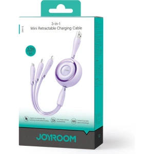 Hurtownia GSM - Kábel 3w1 Joyroom Színes Sorozat S-A40 USB-A / USB-C, Lightning, microUSB 1m lila - JYR944 - {ean13} - Hurt