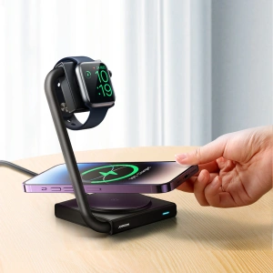 Hurtownia GSM - Indukciós töltő 2w1 Joyroom JR-WQN05 15W MagSafe Qi fekete - JYR946 - {ean13} - Hurt