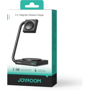 Hurtownia GSM - Indukciós töltő 2w1 Joyroom JR-WQN05 15W MagSafe Qi fekete - JYR946 - {ean13} - Hurt