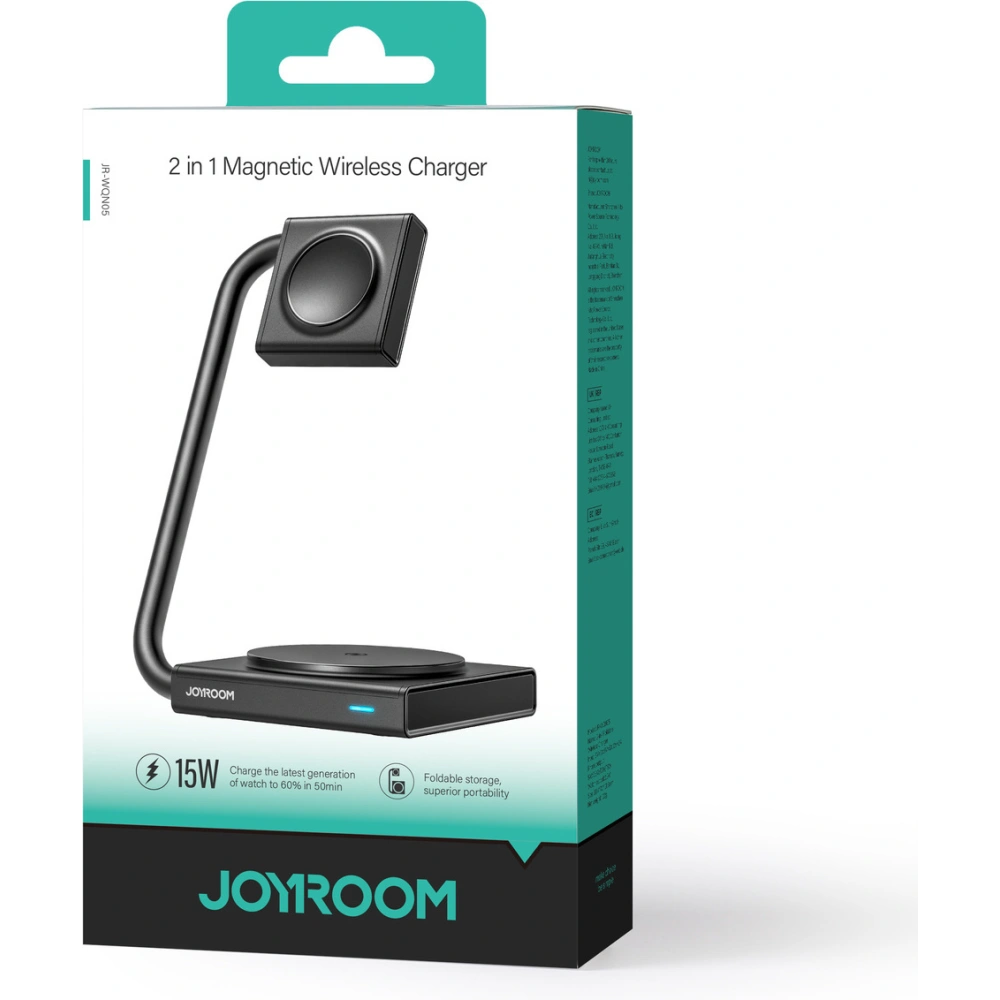 Hurtownia GSM - Indukční nabíječka 2w1 Joyroom JR-WQN05 15W MagSafe Qi černá - JYR946 - {ean13} - Hurt