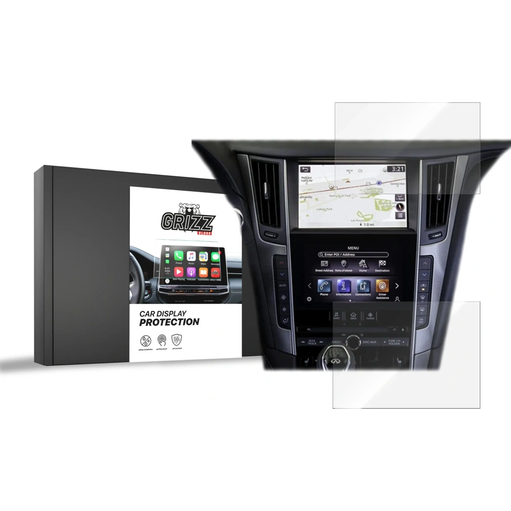 Ceramic GrizzGlass CarDisplay Protection Infiniti Q60 2017-2020 [2in1]