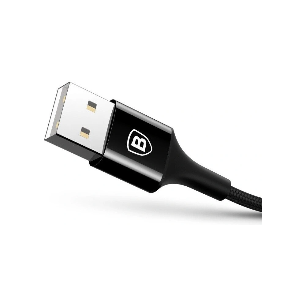 Hurtownia GSM - Kabel Lightning Baseus z podświetlanym złączem 1m (czarny) - BSU590BLK - {ean13} - Hurt