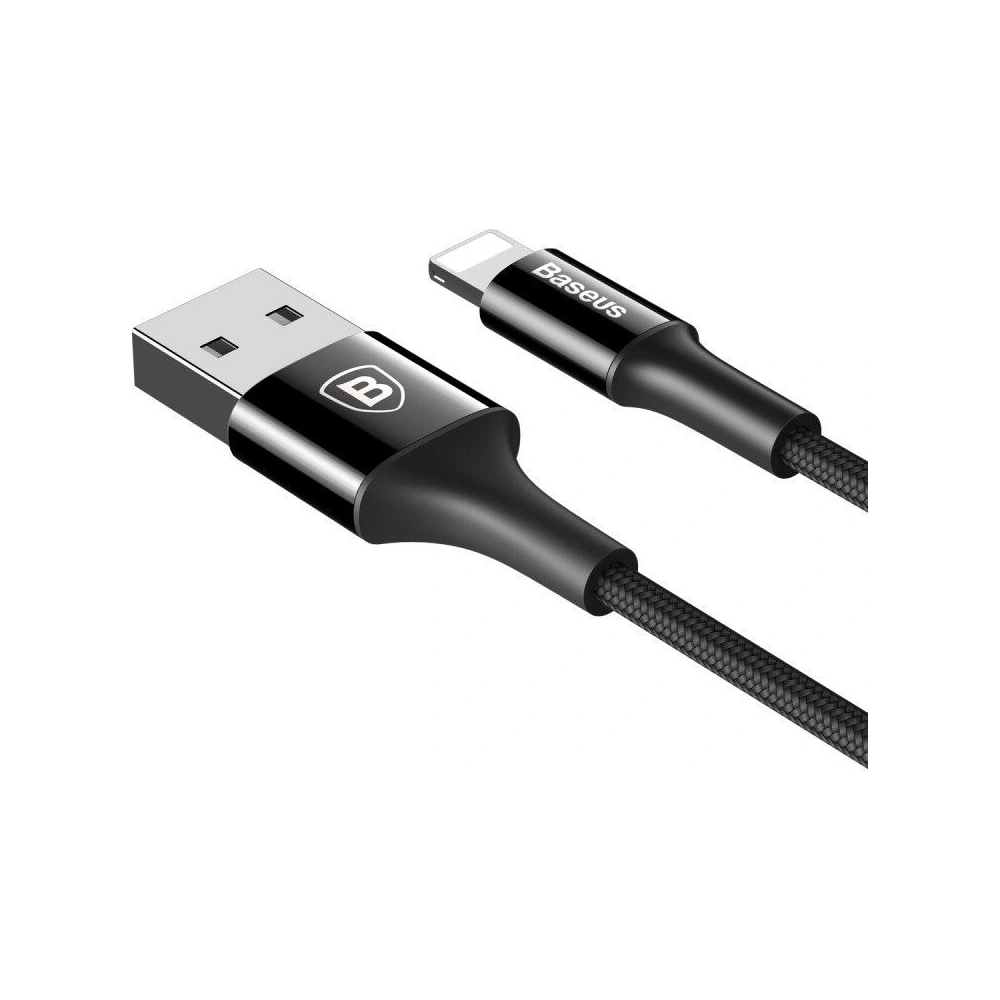 Hurtownia GSM - Kabel Lightning Baseus z podświetlanym złączem 1m (czarny) - BSU590BLK - {ean13} - Hurt