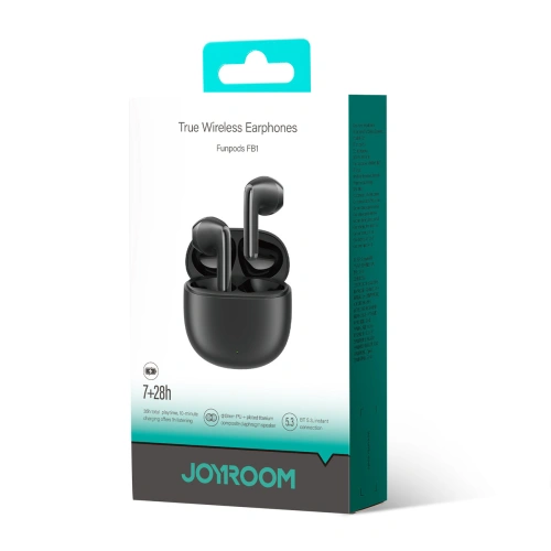 Słuchawki bezprzewodowe douszne Joyroom Funpods Series JR-FB1 TWS Bluetooth 5.3 czarne