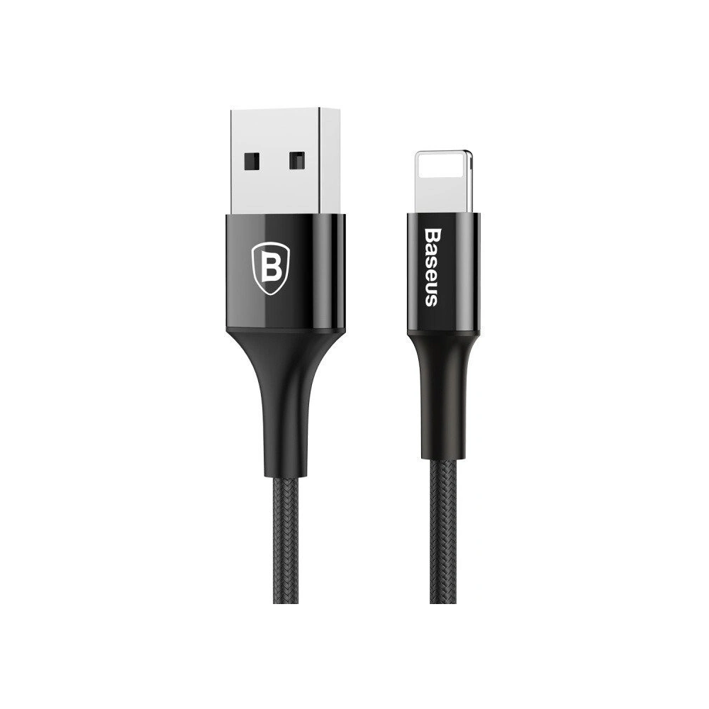 Hurtownia GSM - Kabel Lightning Baseus z podświetlanym złączem 1m (czarny) - BSU590BLK - {ean13} - Hurt