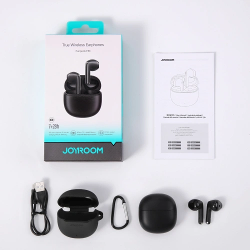 Słuchawki bezprzewodowe douszne Joyroom Funpods Series JR-FB1 TWS Bluetooth 5.3 czarne