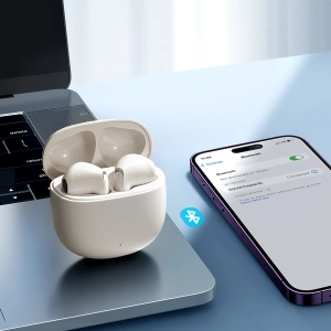 Wholesale Joyroom Funpods Series JR-FB1 TWS Bluetooth 5.3 wireless headphones beige - JYR949 - {ean13} - Hurt