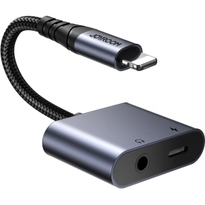 Wholesale Joyroom SY-L01 DAC adapter 2in1 Lightning / Lightning, mini jack 3.5mm black - JYR951 - {ean13} - Hurt