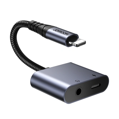 Adapter DAC 2w1 Joyroom SY-L01 Lightning / Lightning, mini jack 3.5mm czarny