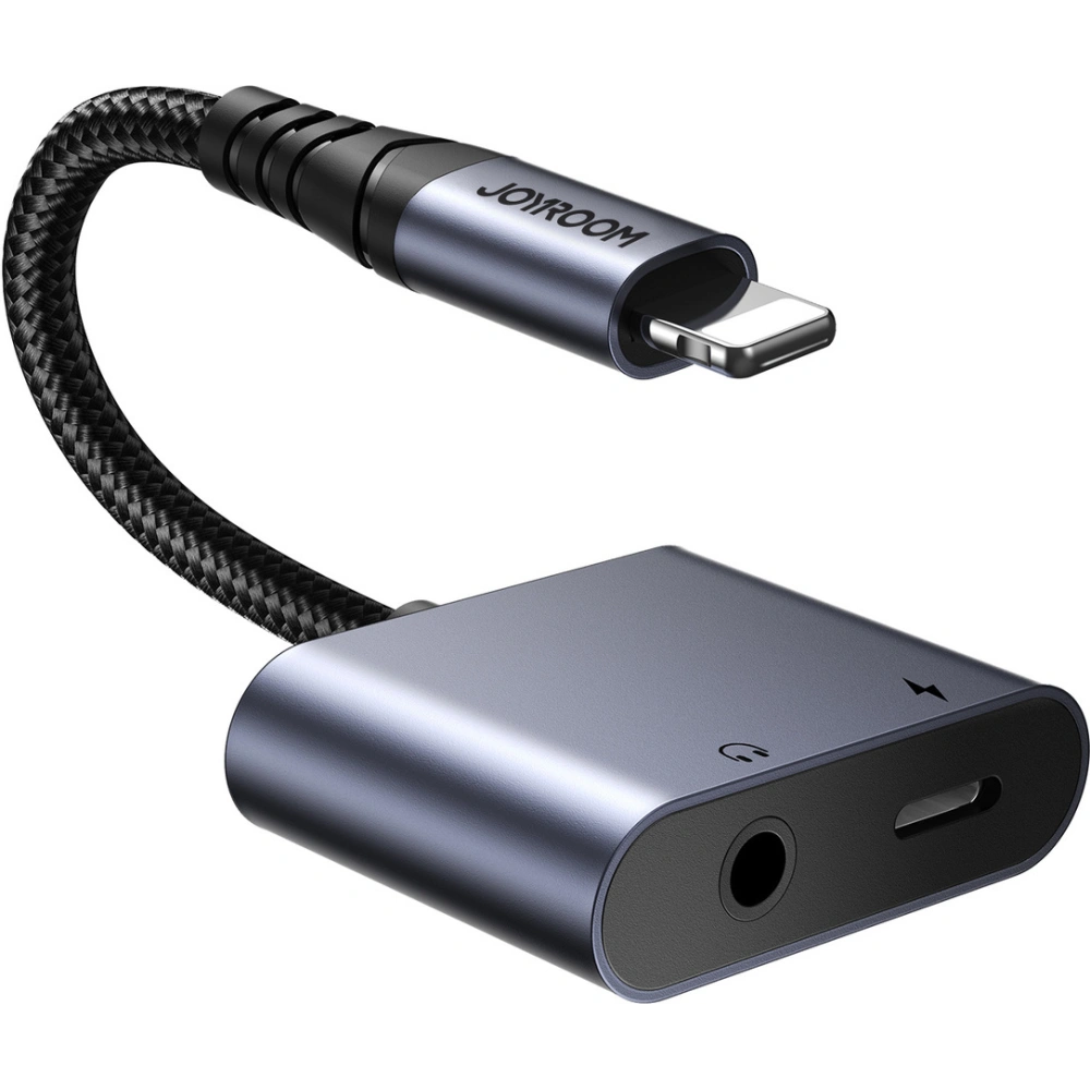 Hurtownia GSM - DAC adapter 2w1 Joyroom SY-L01 Lightning / Lightning, mini jack 3.5mm fekete - JYR951 - {ean13} - Hurt