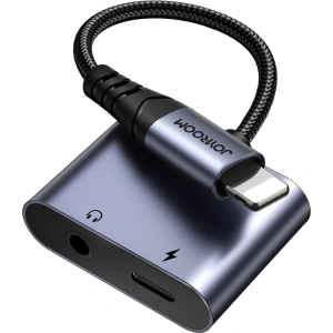 Wholesale Joyroom SY-L01 DAC adapter 2in1 Lightning / Lightning, mini jack 3.5mm black - JYR951 - {ean13} - Hurt