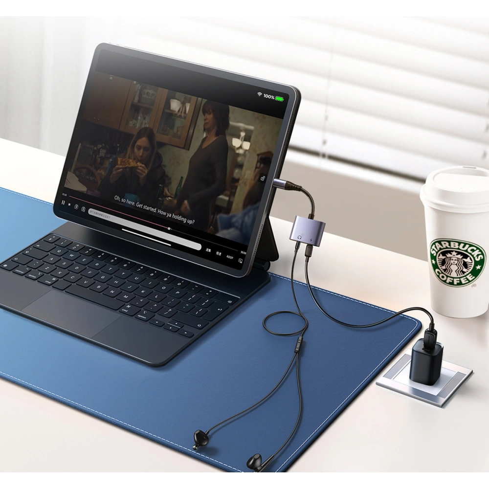Hurtownia GSM - DAC adapter 2w1 Joyroom SY-L01 Lightning / Lightning, mini jack 3.5mm fekete - JYR951 - {ean13} - Hurt