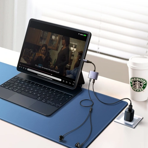 Adapter DAC 2w1 Joyroom SY-L02 Lightning / 2xLightning czarny