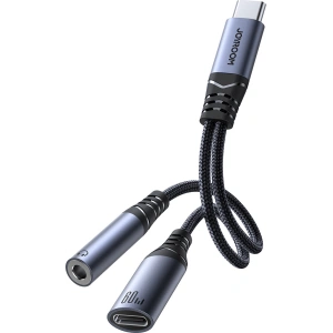 Hurtownia GSM - Adapter DAC 2w1 Joyroom SY-C02 USB-C / USB-C, mini jack 3.5mm negru - JYR954 - {ean13} - Hurt