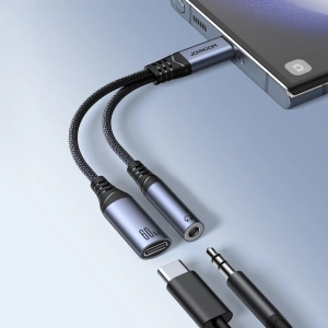 Hurtownia GSM - DAC-Adapter 2w1 Joyroom SY-C02 USB-C / USB-C, Mini-Klinke 3.5mm schwarz - JYR954 - {ean13} - Hurt