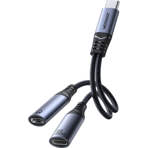 Wholesale Joyroom SY-C03 DAC adapter 2in1 USB-C / 2xUSB-C black - JYR955 - {ean13} - Hurt