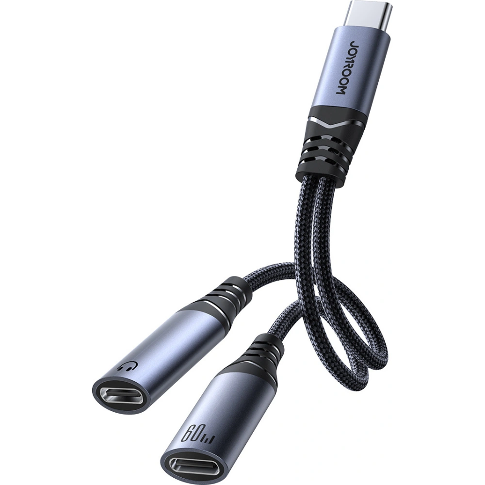 Hurtownia GSM - DAC adapter 2w1 Joyroom SY-C03 USB-C / 2xUSB-C fekete - JYR955 - {ean13} - Hurt
