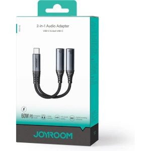 Wholesale Joyroom SY-C03 DAC adapter 2in1 USB-C / 2xUSB-C black - JYR955 - {ean13} - Hurt