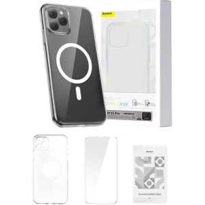 Hurtownia GSM - Etui Baseus Magnetic Crystal Clear Apple iPhone 11 Pro (průhledné) + tvrzené sklo + čisticí sada - BSU4808 - {ean13} - Hurt