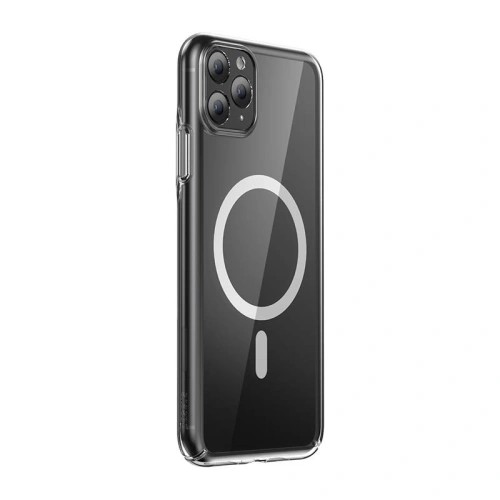 Etui Baseus Magnetic Crystal Clear Apple iPhone 11 Pro (przeźroczyste) + szkło hartowane + zestaw czyszczący