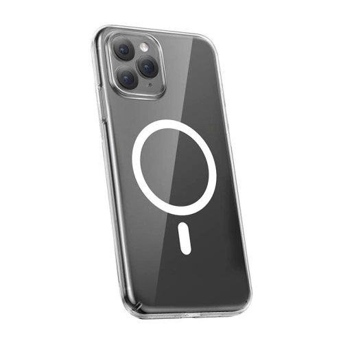 Etui Baseus Magnetic Crystal Clear Apple iPhone 11 Pro (przeźroczyste) + szkło hartowane + zestaw czyszczący