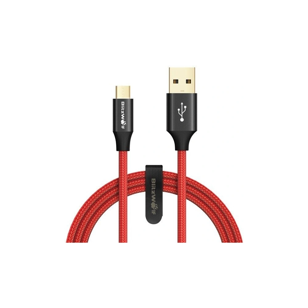 Hurtownia GSM - Kabel Micro USB AmpCore Turbo BlitzWolf BW-MC8 1,8m (czerwony) - BLZ133RED - {ean13} - Hurt