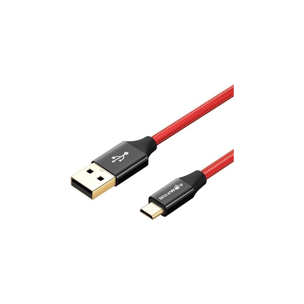 Hurtownia GSM - Kabel Micro USB AmpCore Turbo BlitzWolf BW-MC8 1,8m (czerwony) - BLZ133RED - {ean13} - Hurt